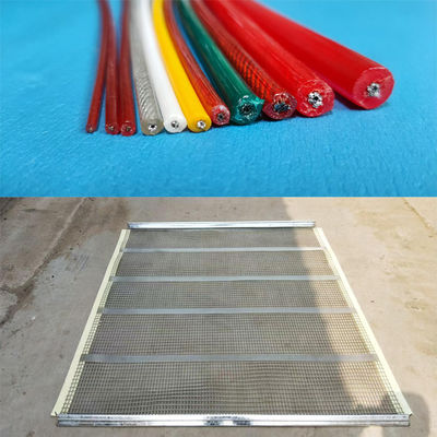 الحرارة الحجم 3mm X 5mm الشبكة الشاشة البوليوريثان مع سلك الفولاذ المقاوم للصدأ داخل